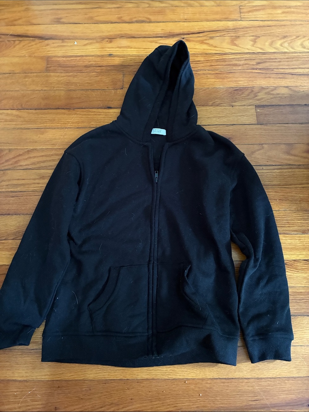 Classic Black Zip-Up Hoodie Size 10-11 yrs